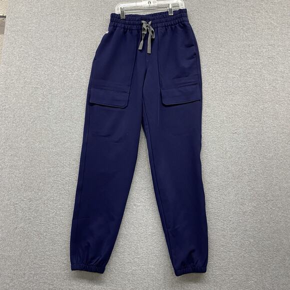 Figs Pants - FIGS Classic Zamora Jogger Scrub Pants Women's Size XS Navy Blue Cargo Pockets
